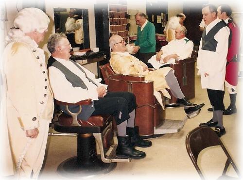 Classical photo of men in a dressing room